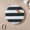Striped Circle Marble Platter - Ceramic platter, serving platter, fruit platter | Plates for dining table & home decor