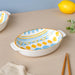 Mandala Geometric Baking Dish With Handle 9 Inch - Baking Dish
