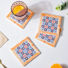 Spanish Tile Ceramic Coaster Set Of 4