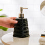 Abstract Ceramic Dispenser With Nozzle Black 7 Inch