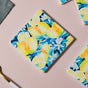 Spring Gardenia Yellow Square Tile Coaster Set Of 4