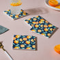 Zesty Lemons Square Tile Coaster Set Of 4