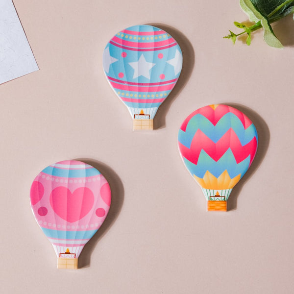 Hot Air Balloon Fridge Magnet Set Of 3 - Showpiece | Home decor item | Room decoration item