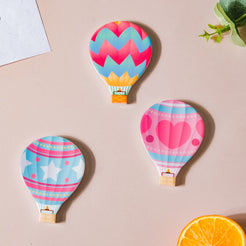 Hot Air Balloon Fridge Magnet Set Of 3 - Showpiece | Home decor item | Room decoration item