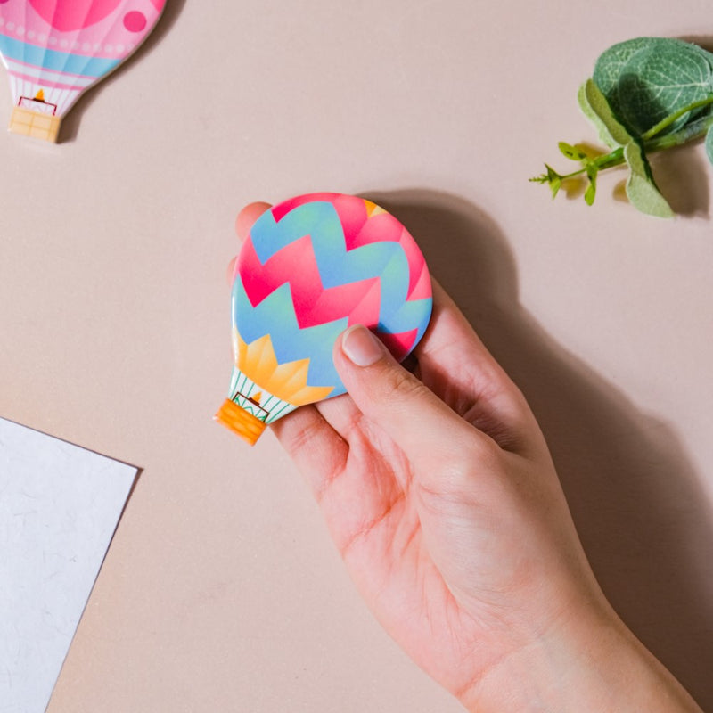 Chevron Hot Air Balloon Fridge Magnet - Showpiece | Home decor item | Room decoration item