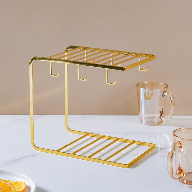 Amber Glass Jug and Cup Set of 7 - Tea set, glass jug set, glassware set | Drinkware set for Dining table & Home decor