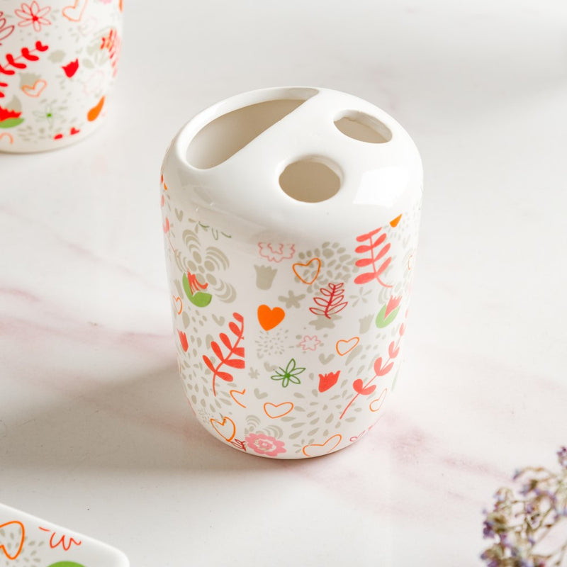 Eclectic Ceramic Bathroom Accessories Set of 5