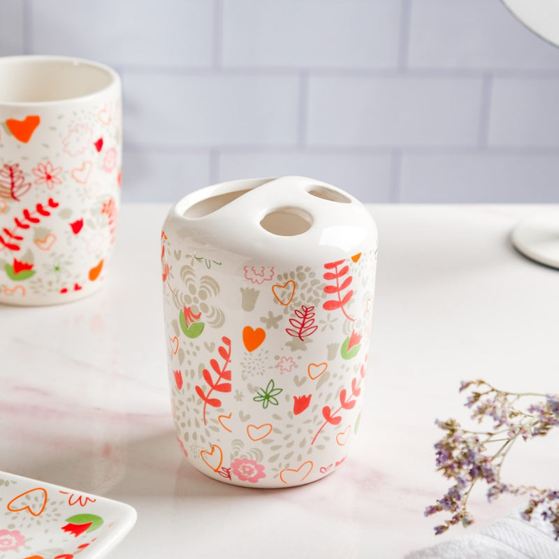 Eclectic Ceramic Bathroom Accessories Set of 5