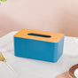 Tissue Box With Wooden Lid Blue - Tissue box and organizer | Home and room decor items