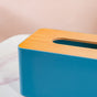 Tissue Box With Wooden Lid Blue - Tissue box and organizer | Home and room decor items