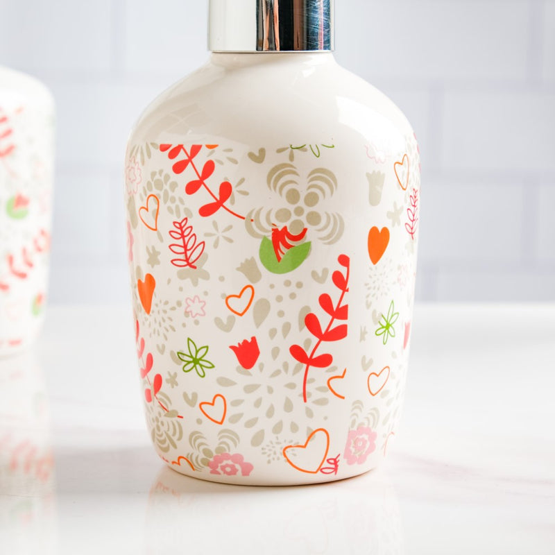 Eclectic Ceramic Bathroom Accessories Set of 5
