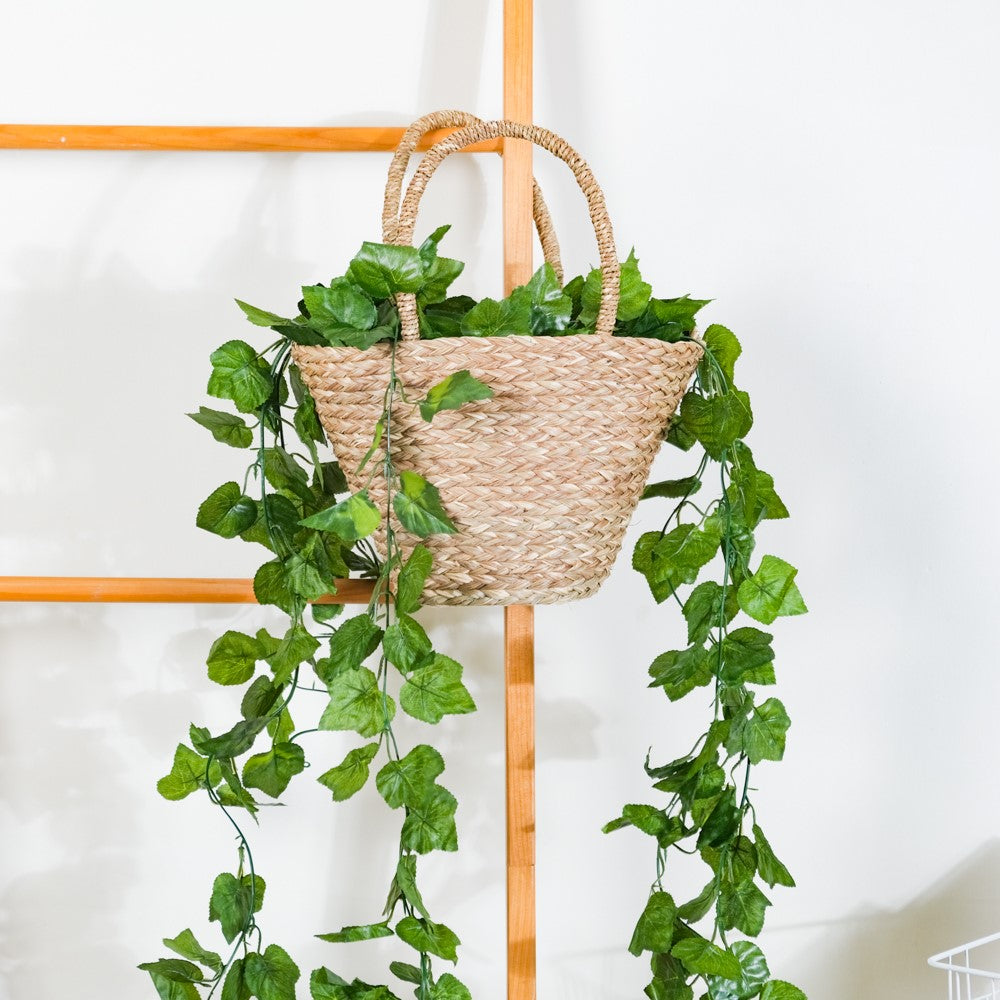 Artificial Rose Flower Hanging Vine, Green Artificial Plant Rattan