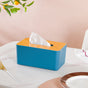 Tissue Box With Wooden Lid Blue - Tissue box and organizer | Home and room decor items