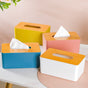 Tissue Box With Wooden Lid Blue - Tissue box and organizer | Home and room decor items