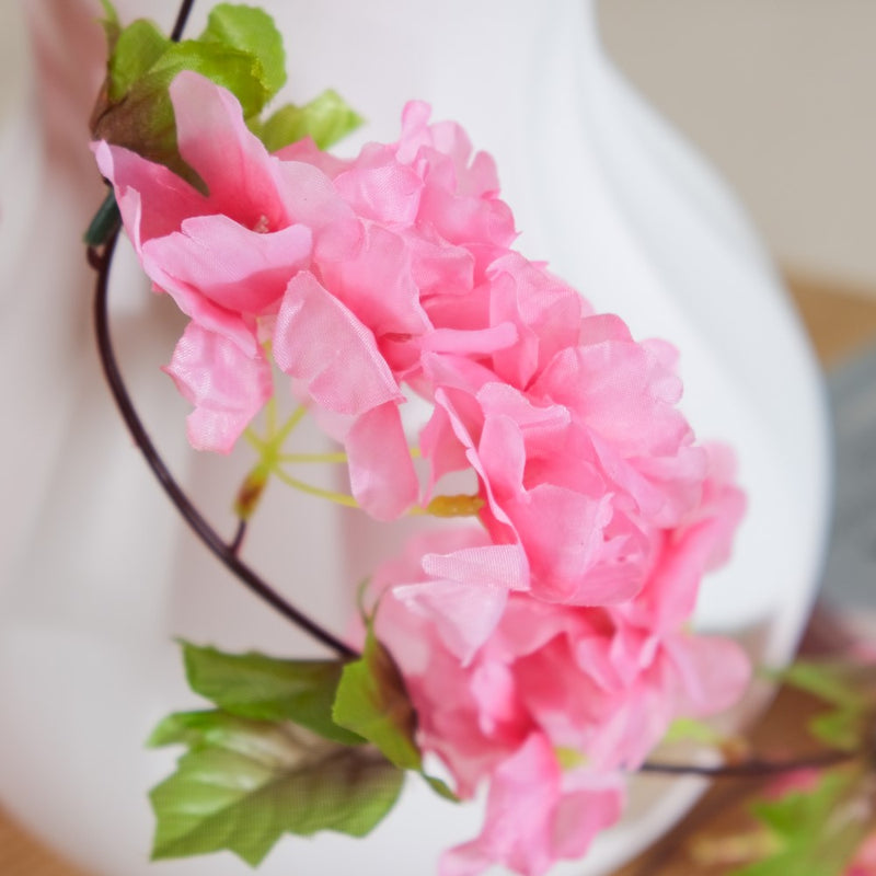 Artificial Sakura Blossoms And Leaves Vine Crimson - Artificial flower | Home decor item | Room decoration item