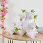 Artificial Sakura Blossoms And Leaves Vine Pink - Artificial flower | Home decor item | Room decoration item