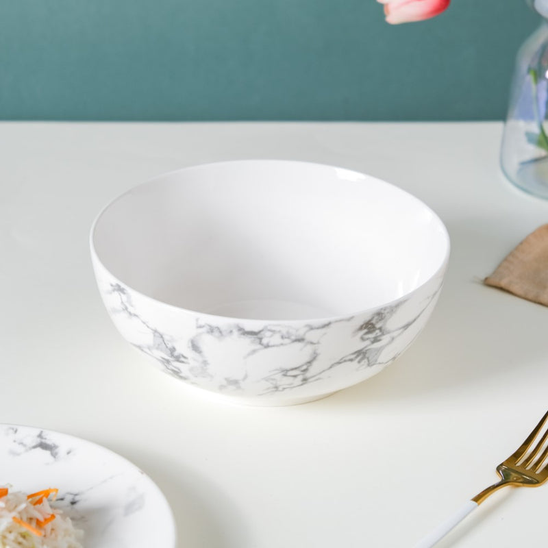 Marble Serving Bowl - Bowl, ceramic bowl, serving bowls, noodle bowl, salad bowls, bowl for snacks, snack bowl sets | Bowls for dining table & home decor