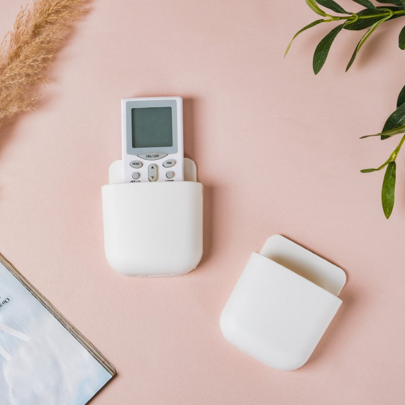 Wall-Mounted Mobile Holder White Set Of 2