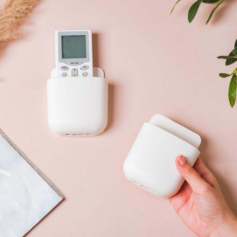 Wall-Mounted Mobile Holder White Set Of 2