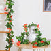 Party Decor Floral Vine Set of 2 Red - Artificial flower | Flower for vase | Home decor item | Room decoration item