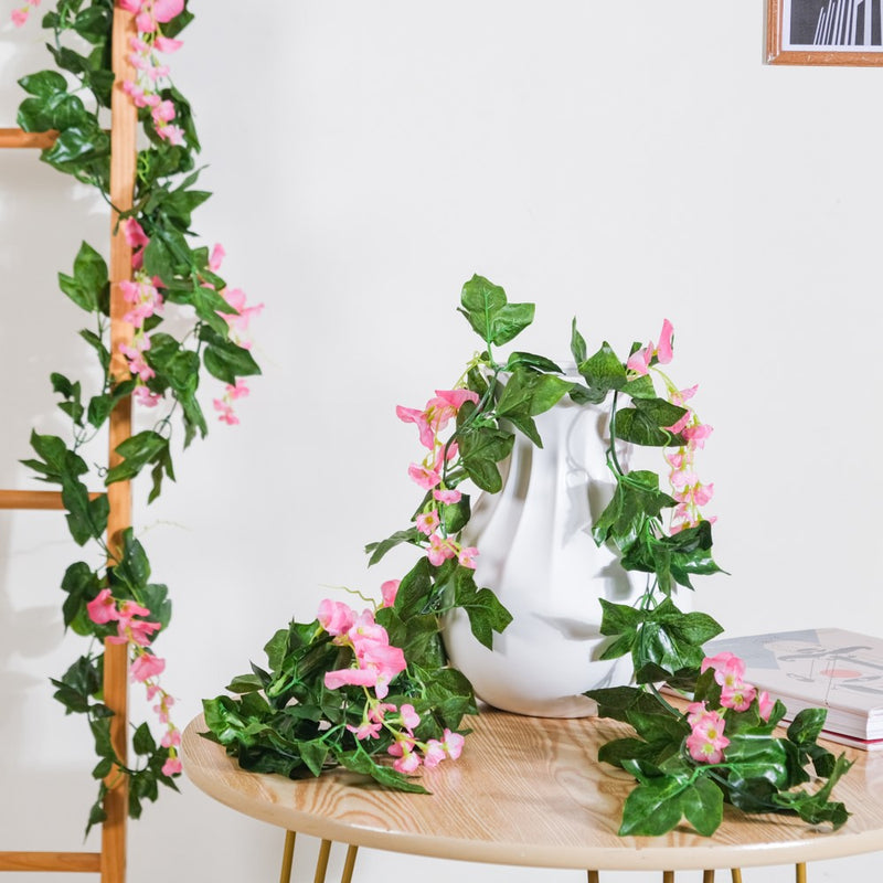 Party Decor Floral Vine Set of 2 Pink - Artificial flower | Flower for vase | Home decor item | Room decoration item