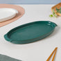 Teal Tantrum Grill Platter - Ceramic platter, serving platter, fruit platter | Plates for dining table & home decor