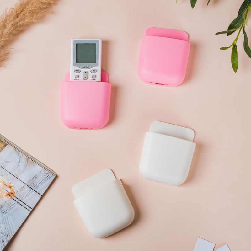 Wall-Mounted Mobile Holder White Set Of 2