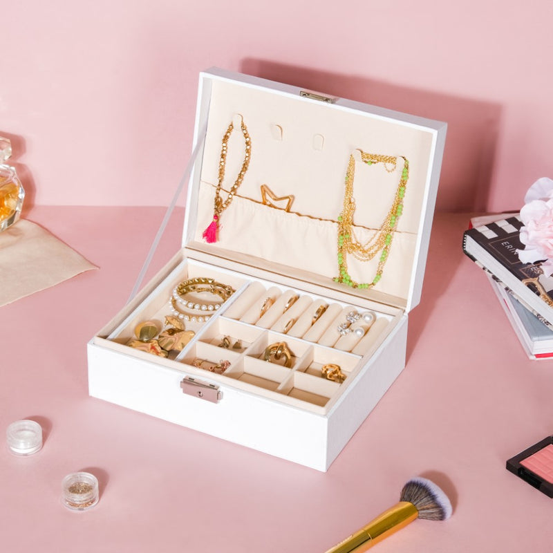 Portable Jewellery Organiser White