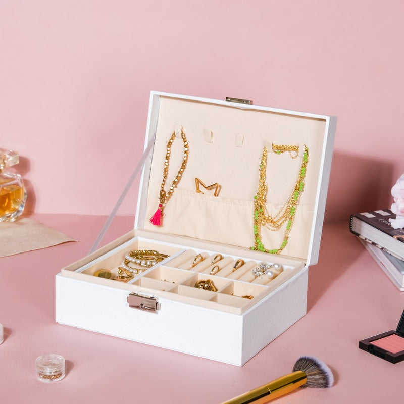 Portable Jewellery Organiser White