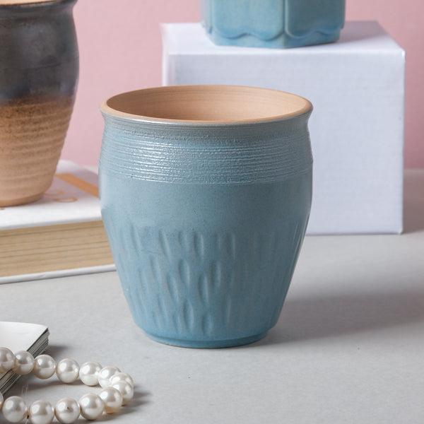 Blue Clay Planter - Indoor planters and flower pots | Home decor items