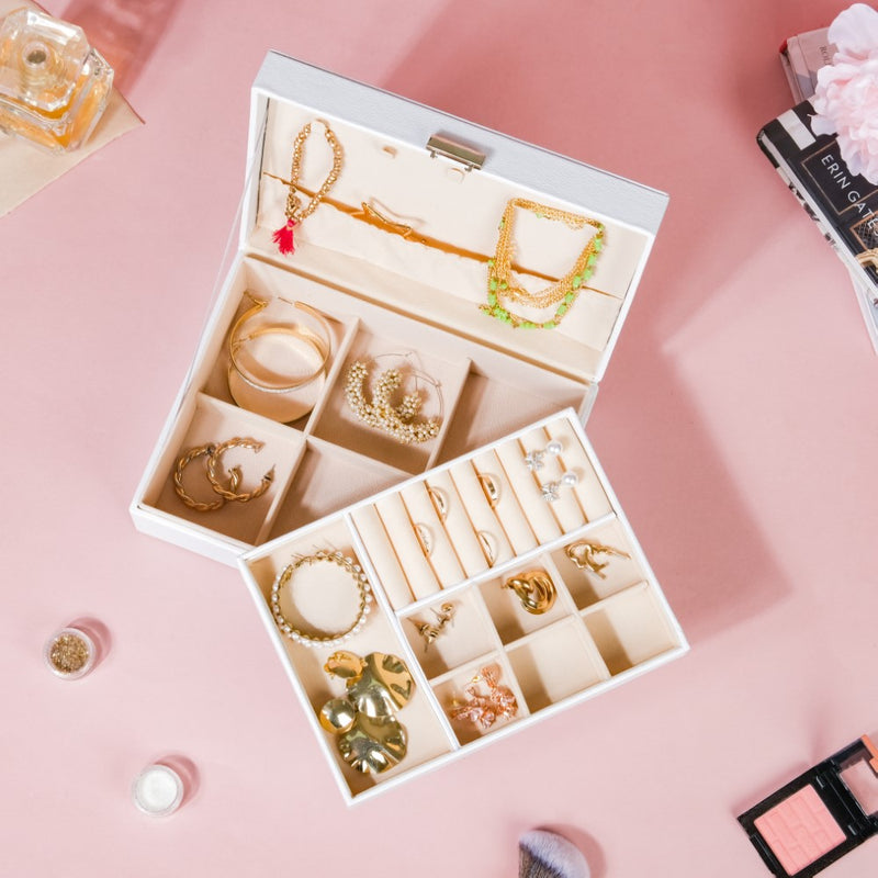 Portable Jewellery Organiser White