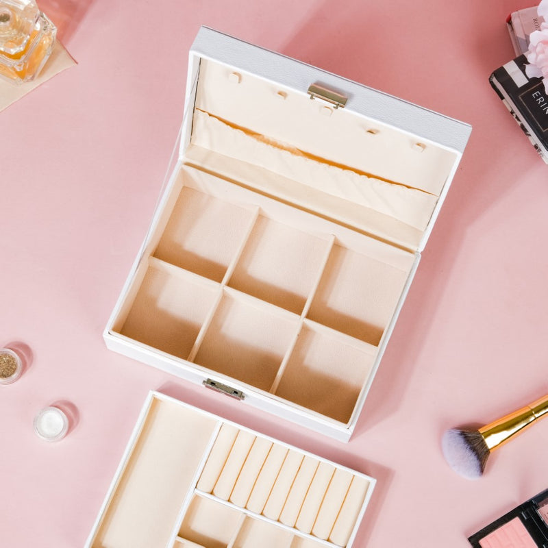 Portable Jewellery Organiser White