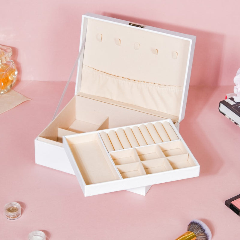 Portable Jewellery Organiser White