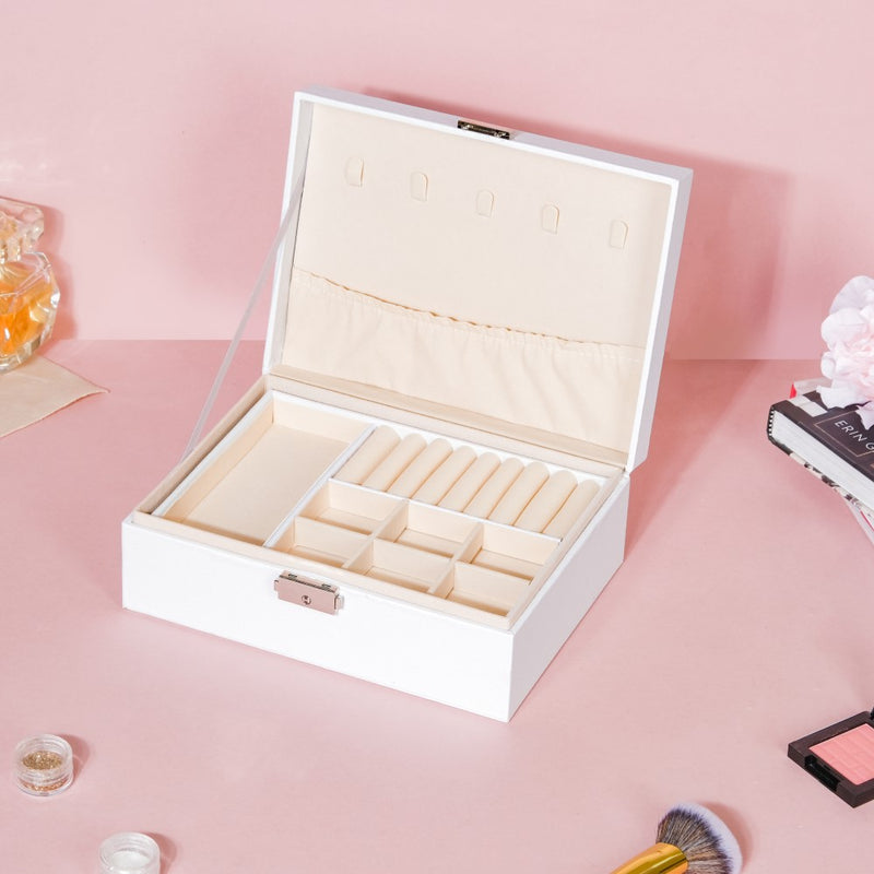 Portable Jewellery Organiser White