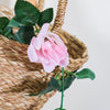 Faux Rose And Leaves Vine For Decor Pink - Artificial flower | Home decor item | Room decoration item