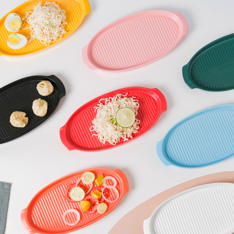 Snow White Grill Platter - Ceramic platter, serving platter, fruit platter | Plates for dining table & home decor