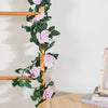 Faux Rose And Leaves Vine For Decor Pink - Artificial flower | Home decor item | Room decoration item