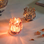 Tulip Glass Tea Light Candle Holder Amber Set Of 2 - Tealight candle holder | Home decoration items