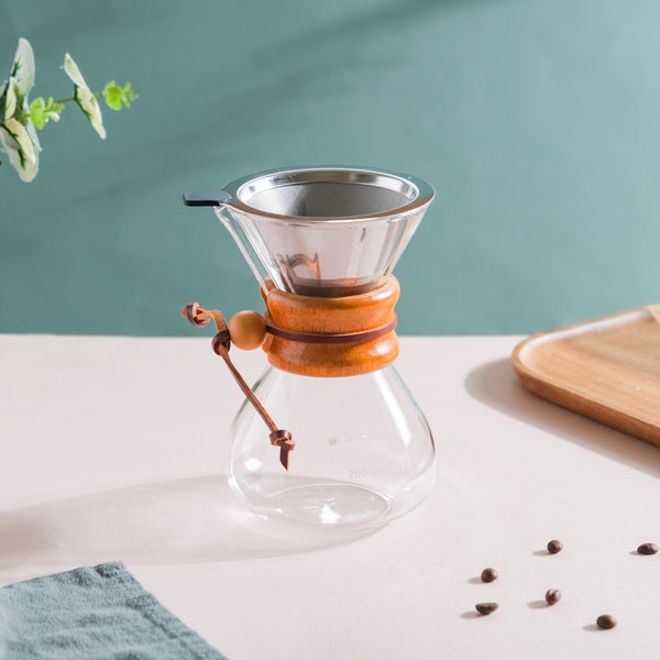 Glass Coffee Carafe Small 500ml - Coffee dripper, glass coffee dripper | Coffee dripper for coffee pot & Home decor