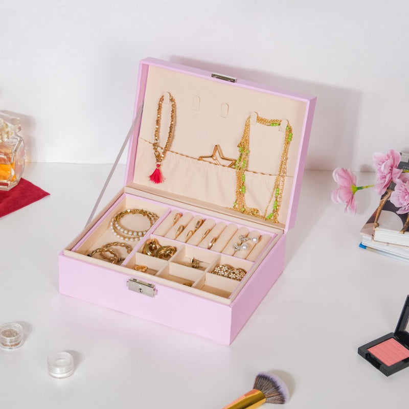 Portable Jewellery Organiser Blush Pink