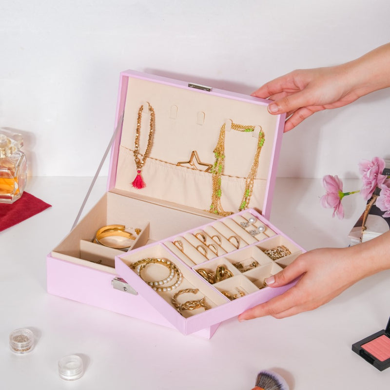 Portable Jewellery Organiser Blush Pink