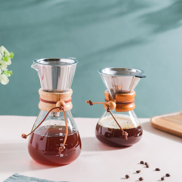 Glass Coffee Carafe Small 500ml - Coffee dripper, glass coffee dripper | Coffee dripper for coffee pot & Home decor
