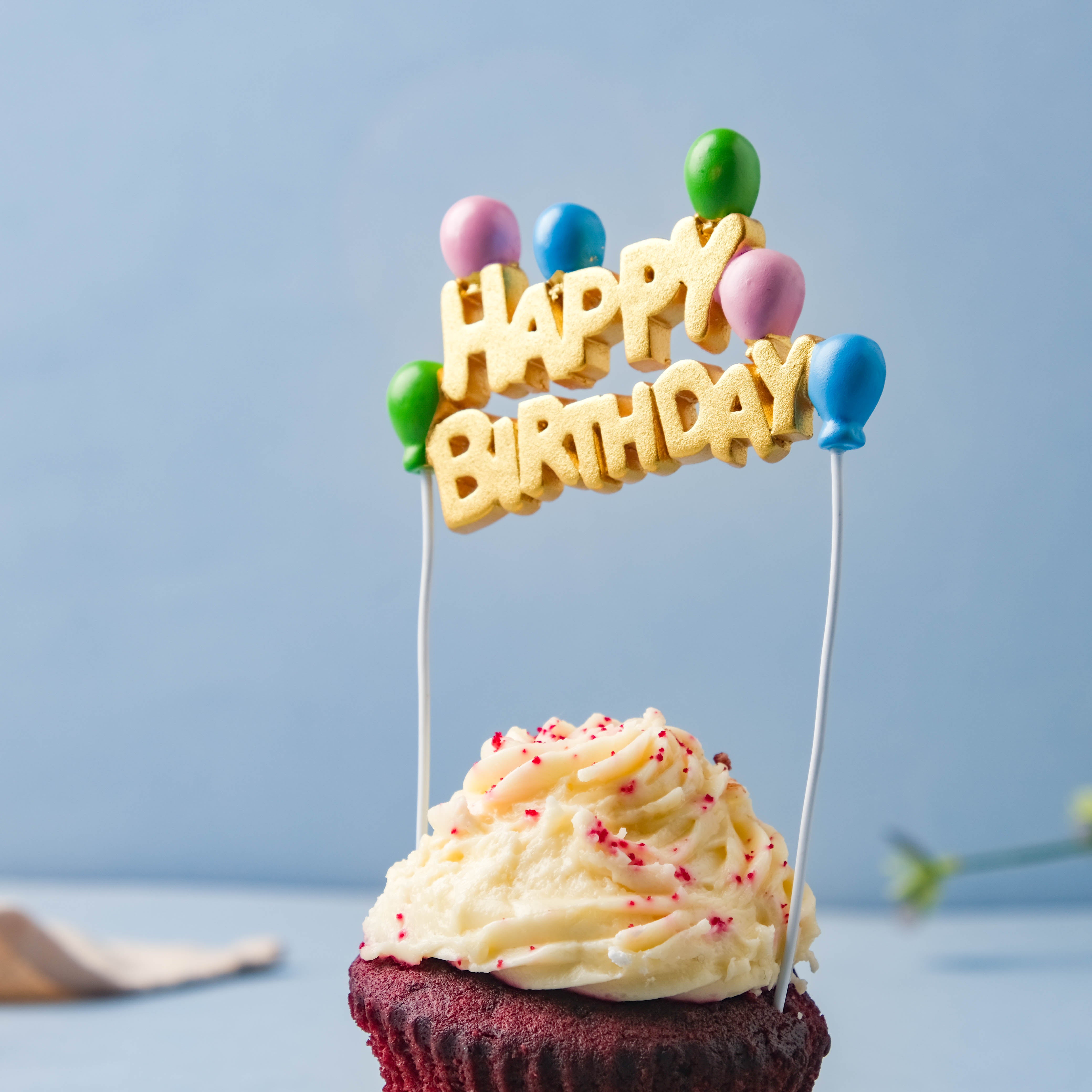 Golden White Happy Birthday Cake Topper For Birthday – Propsicle