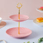 Pink Pebble 2-tier Cupcake Stand