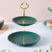 Enchanting Teal 2-tier Cupcake Stand