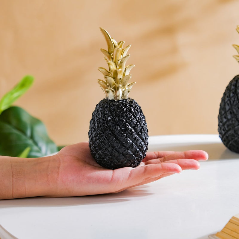 Pineapple Decor Black Small - Showpiece | Home decor item | Room decoration item