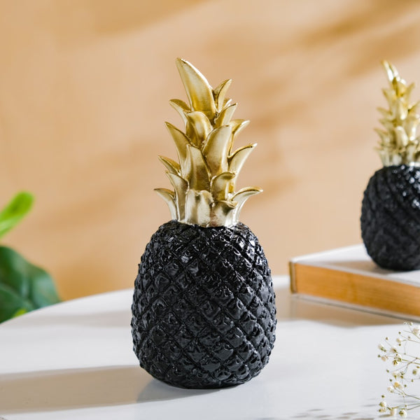 Pineapple Decor Black Medium - Showpiece | Home decor item | Room decoration item