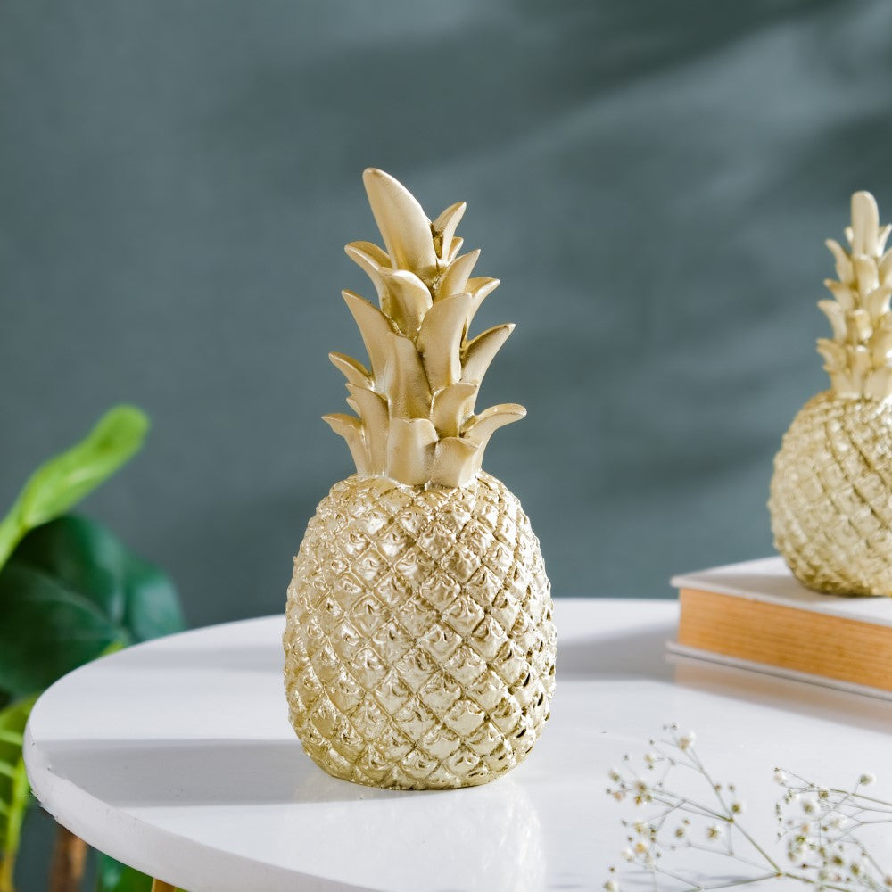 Home Décor - Medium Pineapple Decor In Gold For Room Décor | Nestasia