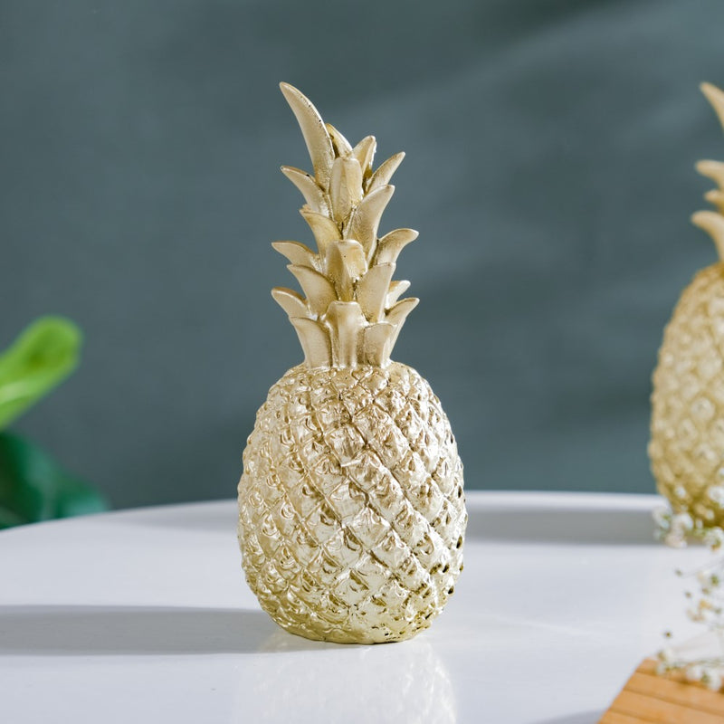 Pineapple Decor Golden Small - Showpiece | Home decor item | Room decoration item