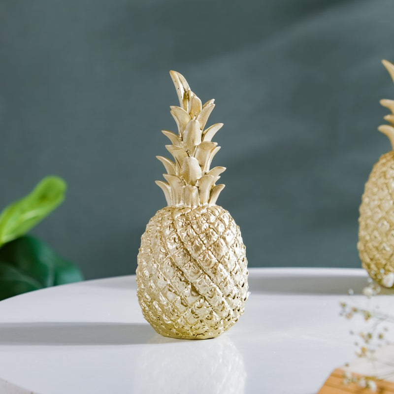 Pineapple Decor Golden Small - Showpiece | Home decor item | Room decoration item